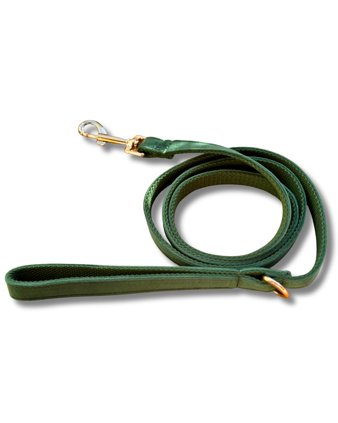 Hondenriem Peacock green geborduurd – Kwispelkoord