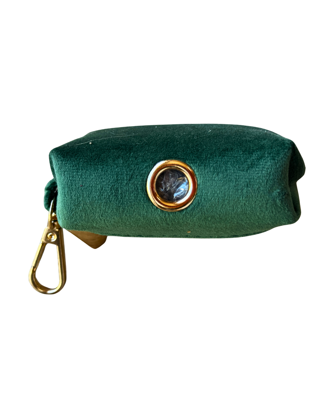 Velvet poepzakje voor honden – luxe met gouden rits | Kwispelkoord