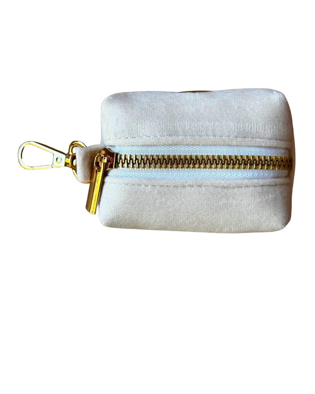 Velvet poepzakje voor honden – luxe met gouden rits | Kwispelkoord