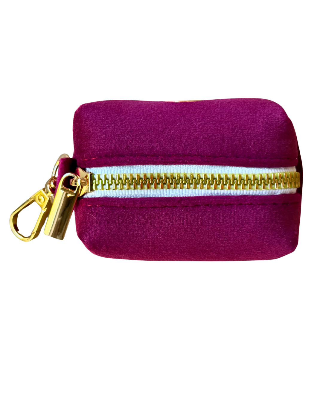 Velvet poepzakje voor honden – luxe met gouden rits | Kwispelkoord